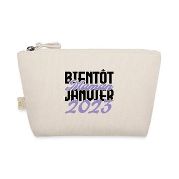 Annonce grossesse. bientôt Maman Janvier 2023.mama - Trousse biologique - nature - Devant
