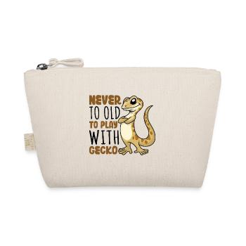 Never to old to play with Gecko - Bio-Täschchen - Natur - Vorne