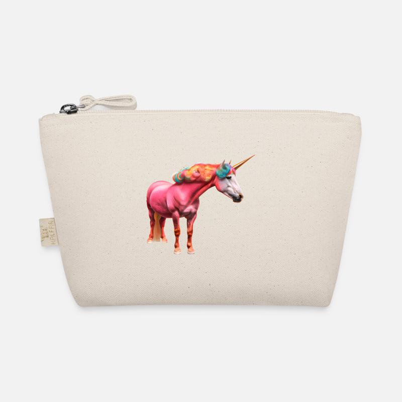 Colorful curly unicorn Organic Pouch