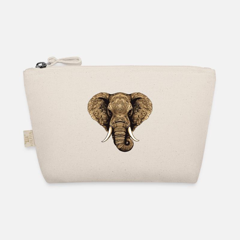 Elefant Portrait Bio-Täschchen