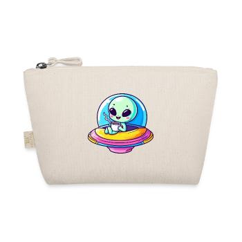 Un extraterrestre mignon comique extraterrestre dans UFO avec - Trousse biologique - nature - Devant