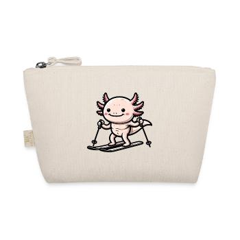 Cute axolotl skiing in winter in the - Organic Pouch - nature - Front
