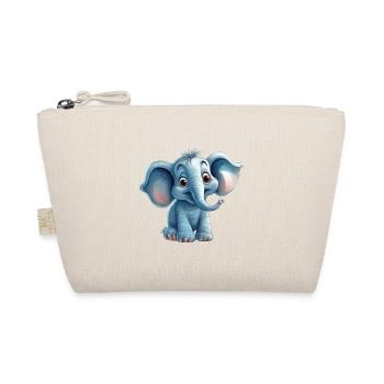 Niedlicher Elefant für Kinder für Kinder - Bio-Täschchen - Natur - Vorne