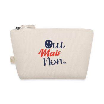 Oui Mais Non Visage Souriant Humour Drôles - Trousse biologique - nature - Devant