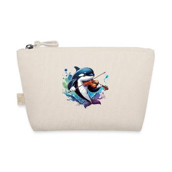 Orca playing violin - Organic Pouch - nature - Front