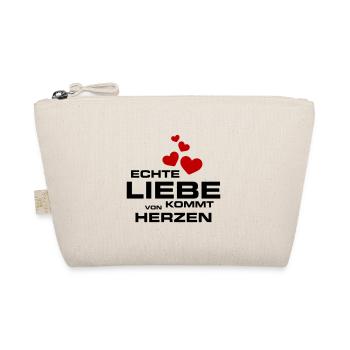 Liebeserklärung Liebe Kommt von Herzen Spruch - Bio-Täschchen - Natur - Vorne