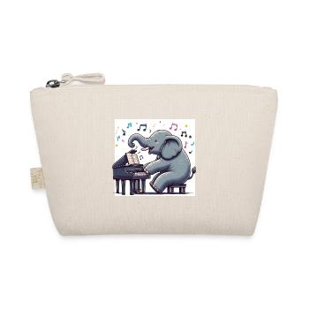 Elephant at the piano - Organic Pouch - nature - Front
