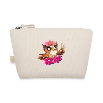 ELIF - Beau nom de fille avec hibou mignon - Trousse biologique - nature - Devant