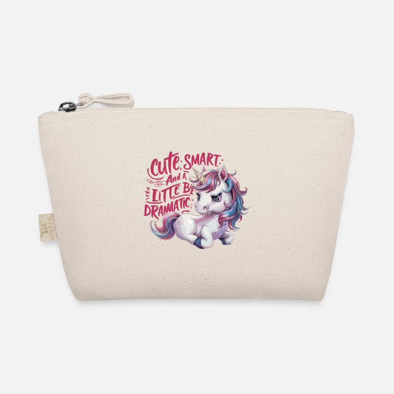 Funny Cute Smart Dramatic Unicorn Einhorn Bio-Täschchen