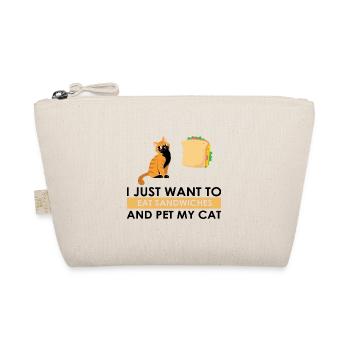 Sandwich and Cats Love Cat Lovers Gift - Organic Pouch - nature - Front
