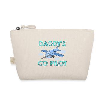 Airplane Pilot Flying Father Co-Pilot I Gift - Organic Pouch - nature - Front