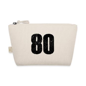 80 Zahl Trikot - Bio-Täschchen - Natur - Vorne