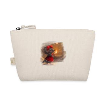 Mouse Christmas Gift - Organic Pouch - nature - Front
