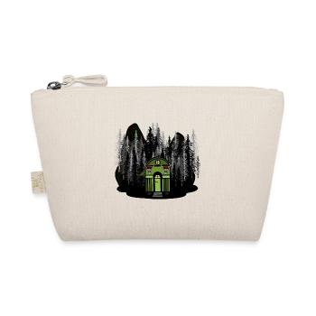 Hunter Cabin Forest Nature Nature Lovers Wilderness Dark - Organic Pouch - nature - Front