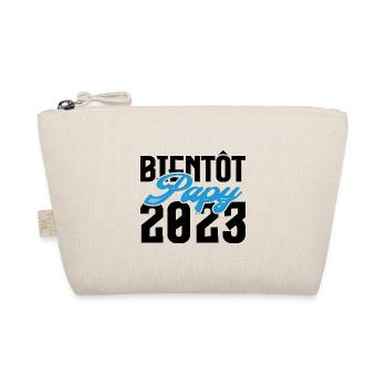 Cadeau Annonce grossesse bientôt Papy 2023. - Trousse biologique - nature - Devant