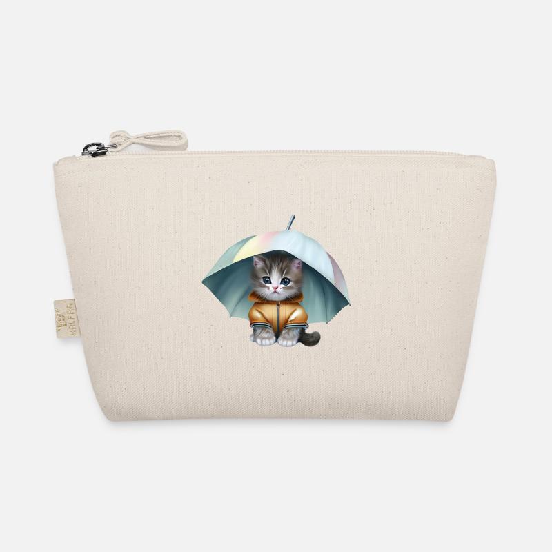 Kitten in a raincoat Organic Pouch