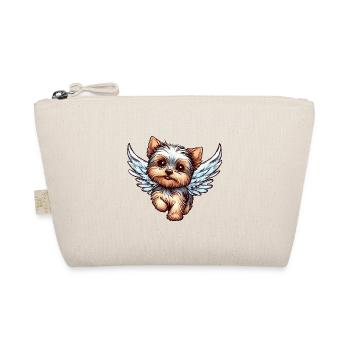 Cute Yorkshire Terrier as angel with wings - Organic Pouch - nature - Front