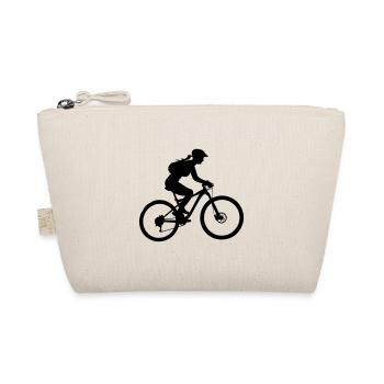 Mountainbike Fahrrad Frau Symbol - Bio-Täschchen - Natur - Vorne