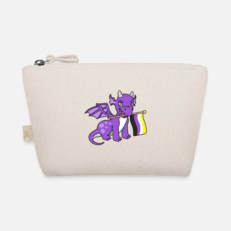 Nonbinary Pride Drache Nonbinary Pride - Bio-Täschchen - Natur