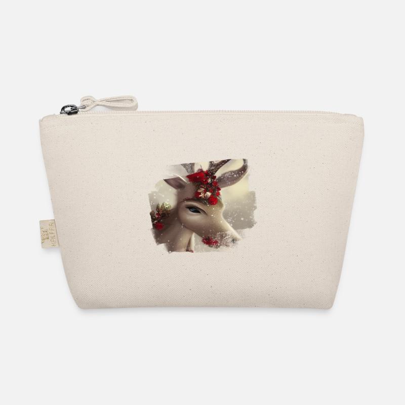 Reindeer Christmas Organic Pouch
