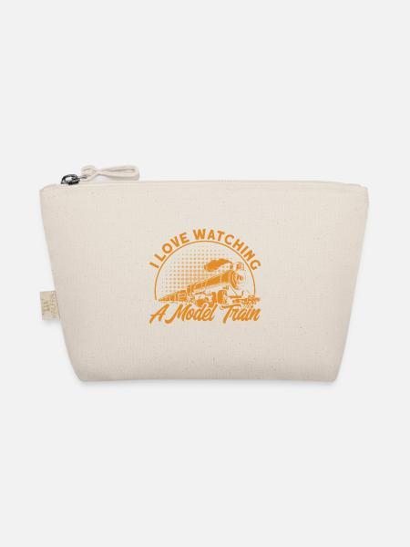 Trains Train Driver Locomotive Gift - Organic Pouch - nature - Front