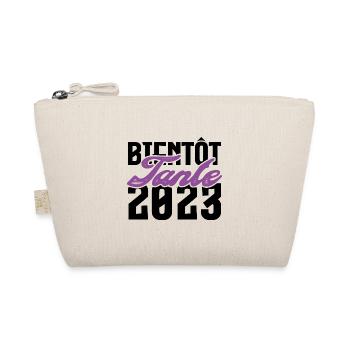 Cadeau Annonce grossesse bientôt Tante 2023. tata. - Trousse biologique - nature - Devant