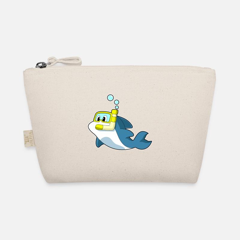 Dolphin Swimming Snorkel Organic Pouch