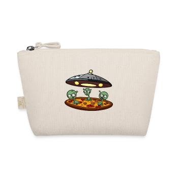 Pizza UFO with Alien Crew - Organic Pouch - nature - Front