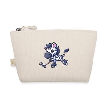 Joueur de hockey sur glace Zebra - Illustration amusante - Trousse biologique - nature - Devant