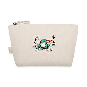 Japanischer Frosch Kirschblüten Vintage Kunst - Bio-Täschchen - Natur - Vorne
