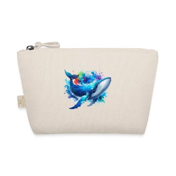 Blue Whale Colourful background - Organic Pouch - nature - Front