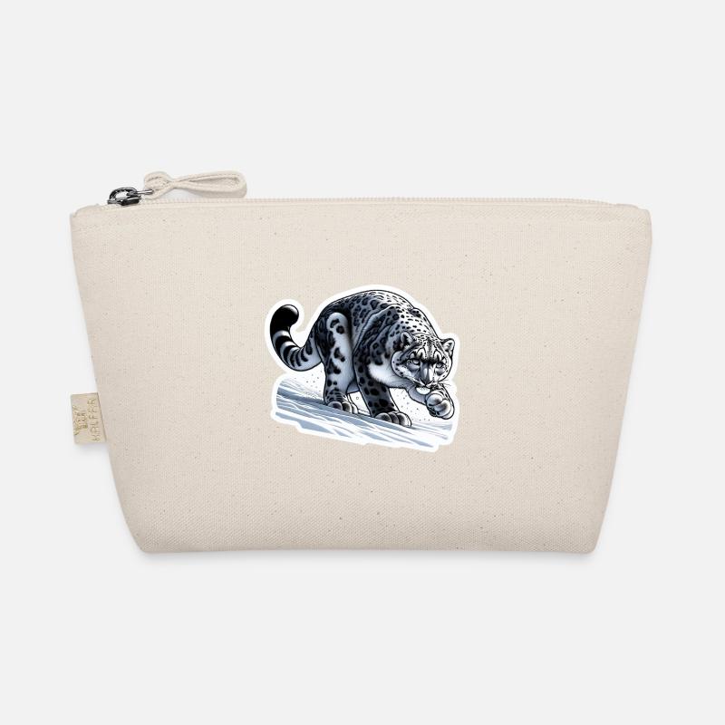 Schneeleopard Leopard Weißer Leopard Bio-Täschchen