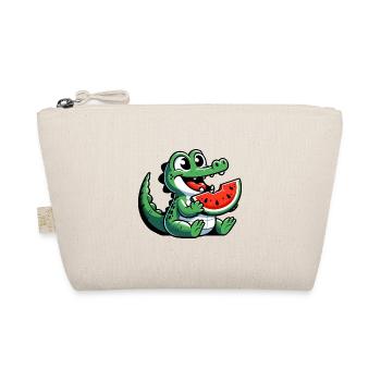 Crocodile Melon Watermelon Fruit Fruity - Organic Pouch - nature - Front