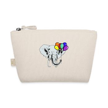 Arc-en-ciel Arc-en-ciel Drapeau éléphant LGBT Gay Pride - Trousse biologique - nature - Devant