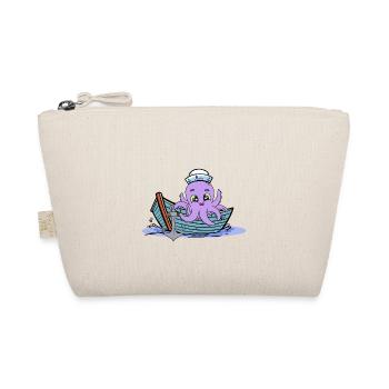 Krake Kraken Kinder Kind Boot Boote maritim - Bio-Täschchen - Natur - Vorne