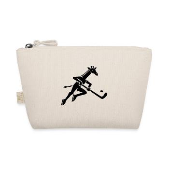 Giraffe Eishockey Silhouette Minimalistisch - Bio-Täschchen - Natur - Vorne