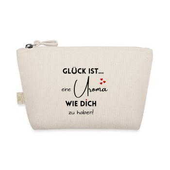 Glück ist, eine Uroma wie Dich zu haben! - Bio-Täschchen - Natur - Vorne