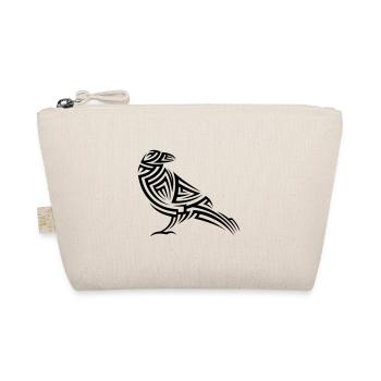 Krähe Tribal Tattoo - Bio-Täschchen - Natur - Vorne
