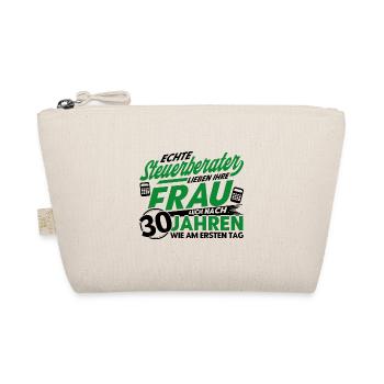 Perlenhochzeit Ehepaar 30. Hochzeitstag Geschenk - Bio-Täschchen - Natur - Vorne