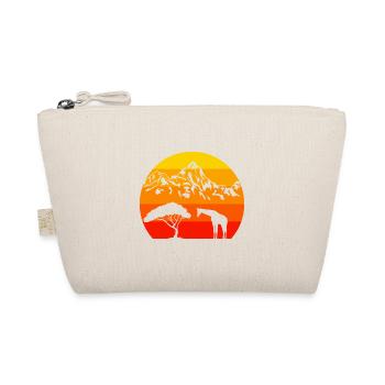 Rétro Afrique Animal Montagne Nature Girafe - Trousse biologique - nature - Devant