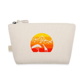 Zoo Tier Afrikanische Natur Geschenk Retro Giraffe - Bio-Täschchen - Natur - Vorne