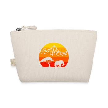 Retro Afrika Tier Zoo Tierliebhaber Elefant - Bio-Täschchen - Natur - Vorne