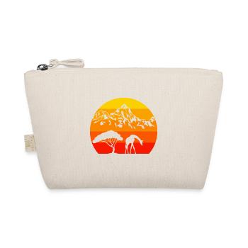 Afrikanisches Tier Baum Geschenk Retro Giraffe - Bio-Täschchen - Natur - Vorne