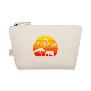 Tierliebhaber Afrika Tier Natur Retro Elefant - Bio-Täschchen - Natur - Vorne