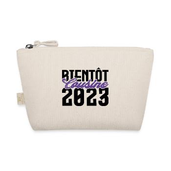 Cadeau Annonce grossesse bientôt Cousine 2023. - Trousse biologique - nature - Devant