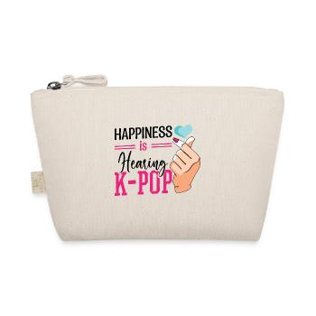 Le bonheur, c’est d’entendre le symbole du doigt du cœur K-Pop - Trousse biologique - nature - Devant