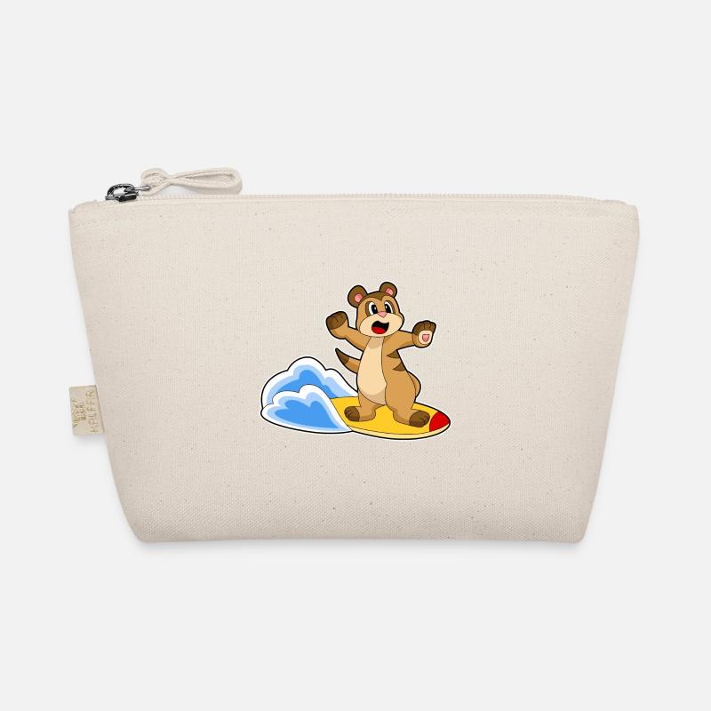 Erdmännchen Surfer Surfbrett Bio-Täschchen