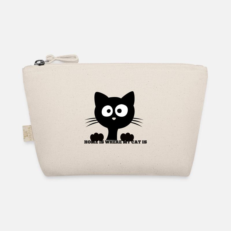 Zuhause ist wo meine Katze ist - Geschenk Bio-Täschchen