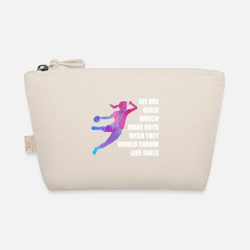 Frauen und Mädchen Handball Geschenkidee - Bio-Täschchen - Natur