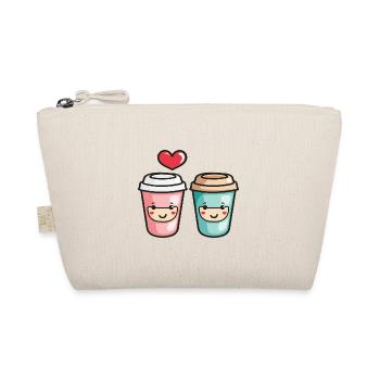 Coffee to go Couple Love Heart Coffee Valentine's Day - Organic Pouch - nature - Front